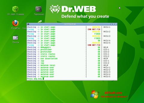 Captura de pantalla Dr.Web LiveCD para Windows 7