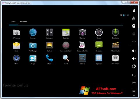 Captura de pantalla Genymotion para Windows 7