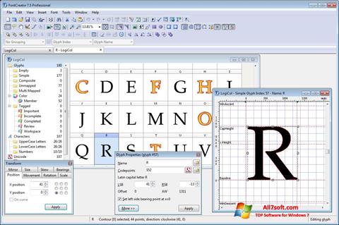 Captura de pantalla Font Creator para Windows 7