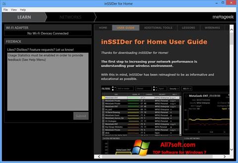 Captura de pantalla InSSIDer para Windows 7