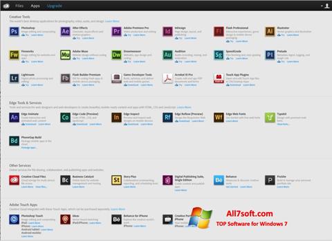 Captura de pantalla Adobe Creative Cloud para Windows 7