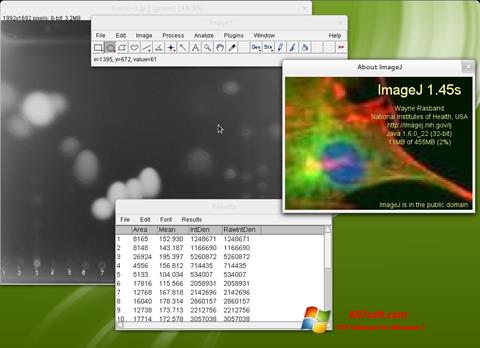 Captura de pantalla ImageJ para Windows 7