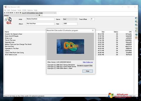 Captura de pantalla CDex para Windows 7