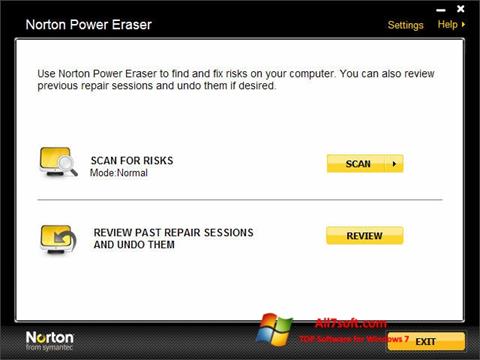 Captura de pantalla Norton Power Eraser para Windows 7