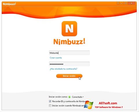 Captura de pantalla Nimbuzz para Windows 7