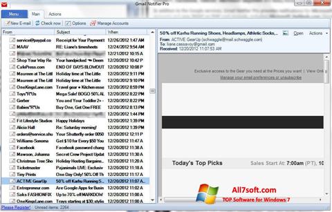 Captura de pantalla Gmail Notifier para Windows 7