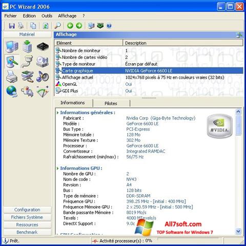 Captura de pantalla PC Wizard para Windows 7