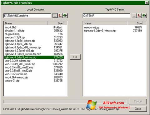 Captura de pantalla TightVNC para Windows 7