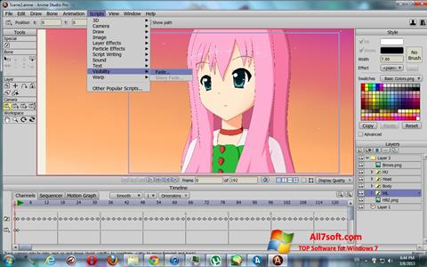 Captura de pantalla Anime Studio para Windows 7