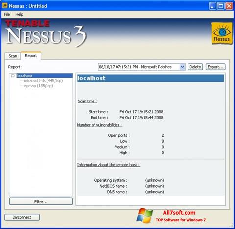 Captura de pantalla Nessus para Windows 7