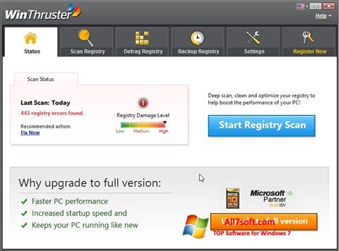 Captura de pantalla WinThruster para Windows 7