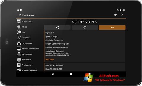 Captura de pantalla IP Tools para Windows 7