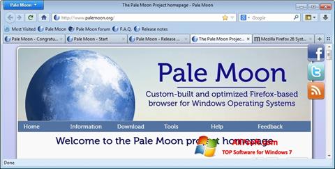 Captura de pantalla Pale Moon para Windows 7