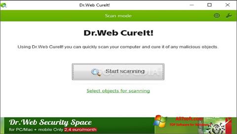 Captura de pantalla Dr.Web CureIt para Windows 7