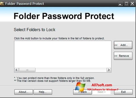 Captura de pantalla Password Protect USB para Windows 7