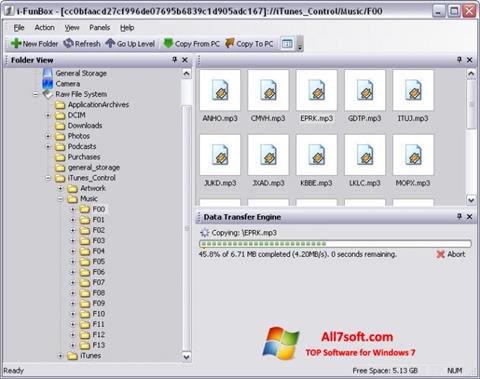 Captura de pantalla iFunBox para Windows 7
