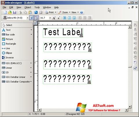 Captura de pantalla Zebra Designer para Windows 7