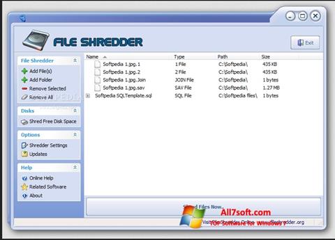 Captura de pantalla File Shredder para Windows 7
