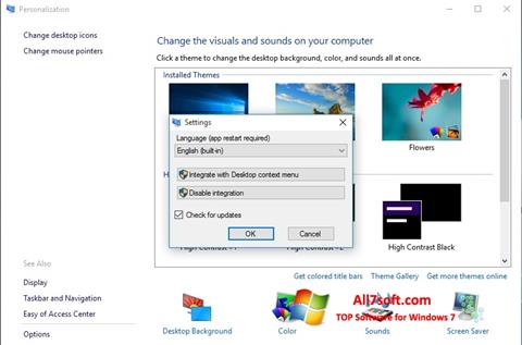 Captura de pantalla Personalization Panel para Windows 7