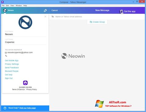 Captura de pantalla Yahoo! Messenger para Windows 7