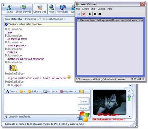Captura de pantalla Fake Webcam para Windows 7