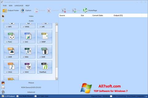 Captura de pantalla Format Factory para Windows 7