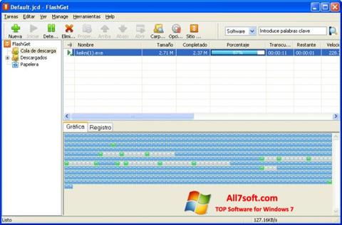 Captura de pantalla FlashGet para Windows 7